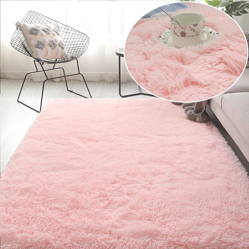Tapete macio e felpudo para sala de estar, tapetes infantis grandes, bege, de pelúcia, para quarto, quarto de criança, berçário, decoração moderna para casa