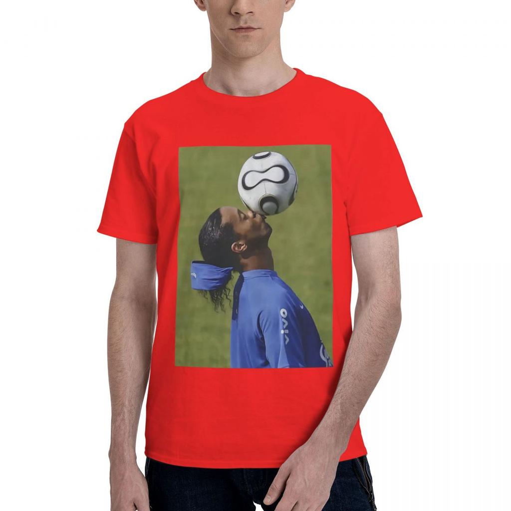 Ronaldinho 100 Cotton Casual Breathable Confortable Top Short Sleeve TShirt Tshirts Men