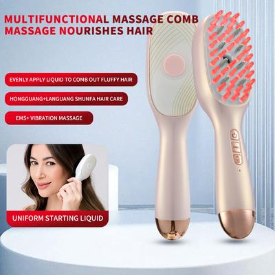 Electric Massage Comb Spray Comb EMS Head Acupoint Medicine Comb Red Blue Light Therapy Device Anti-Hair Loss Brush