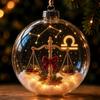 Clear Round Shape Zodiac Ball Ornament Warm Light Zodiac Hanging Decoration  Christmas Tree Decor
