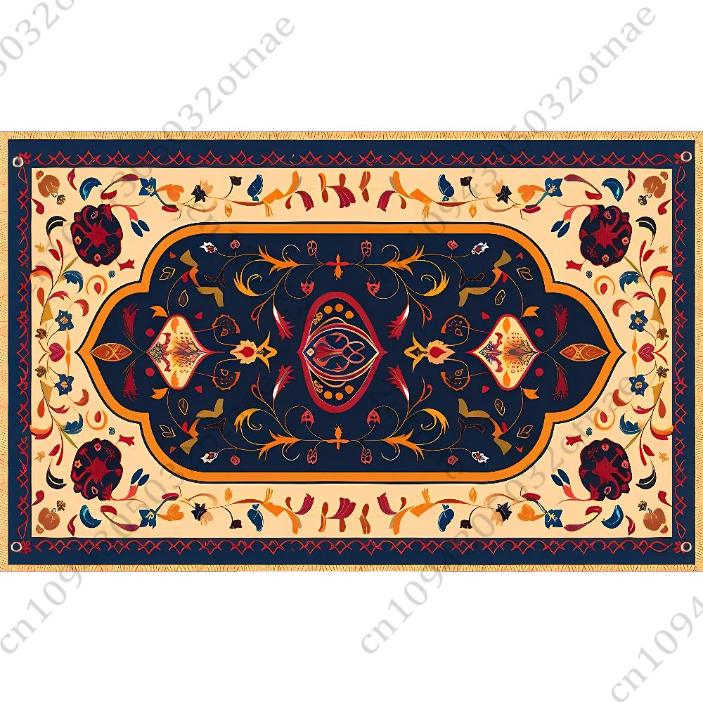 Persian Carpet Floral Pattern Flag Tapestry Funny Banner For College Dorm Room Bedroom Outdoor Living Room Wall Art Decor Party