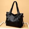 Women New PU Soft Leather Texture Shoulder Bag Large Capacity Fashion Patchwork Handheld Bag Water-Resistant Tote Bag