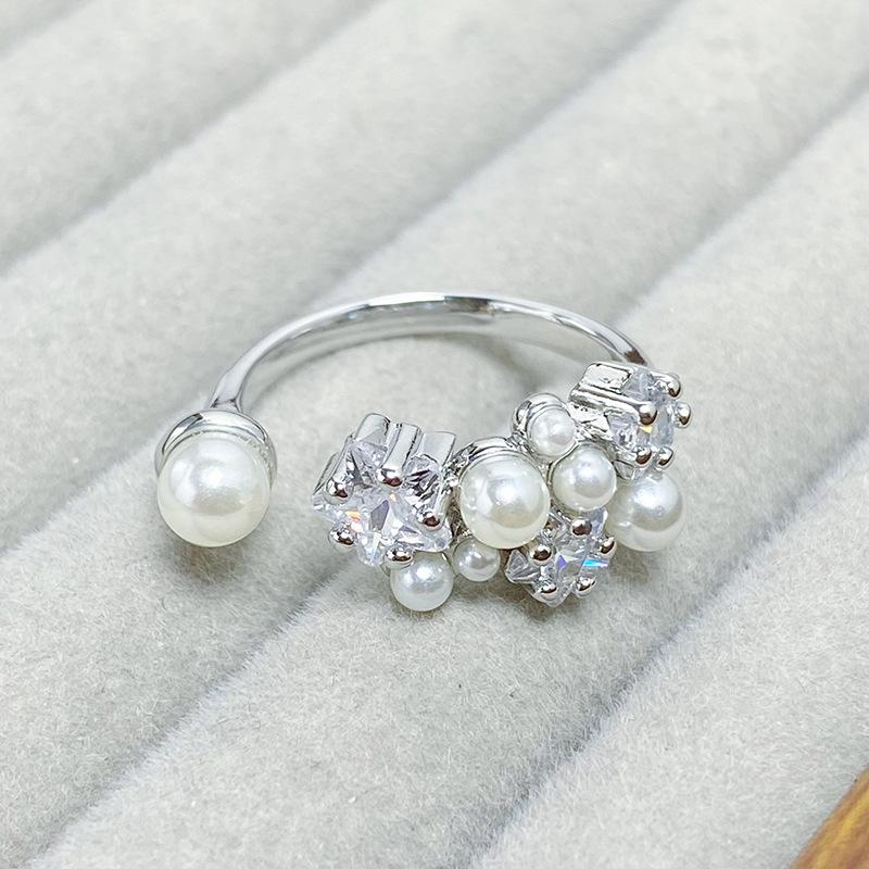 [Symphony Star Ring] Enamel Dripping Oil Fishtail Star Opening Ring Zircon Niche Light Luxury High-End Stacked Ring
