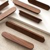 WV Natuurlijke Houtkleur Massief Houten Kastdeur Handvat Japanse Minimalistische Log Stijl Keukenlade Handvat voor Kledingkast