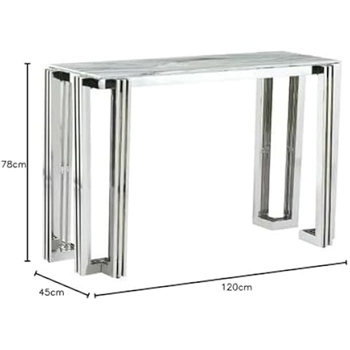 Console - DKD HOME DECOR - Estándar - Verre et acier - Multicolore - 120x45x78 cm