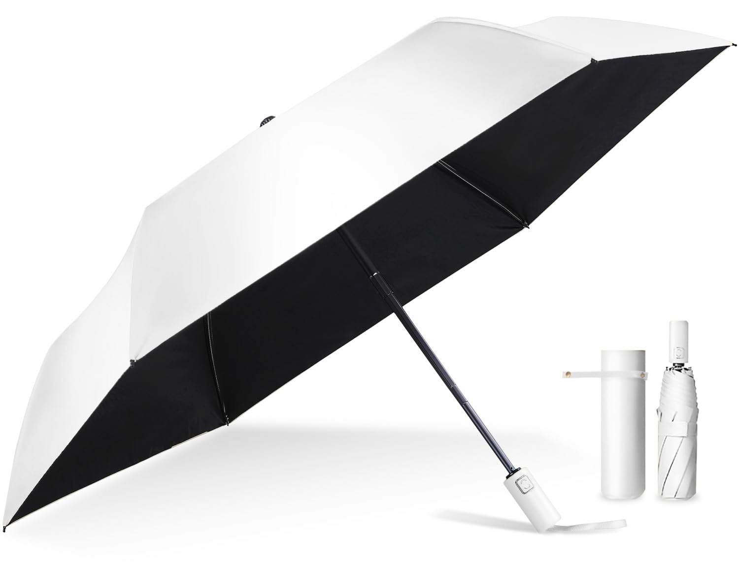

Folding Parasol for UV Light Blocking Lightweight, Women, Protection, 100% (Clear White)
