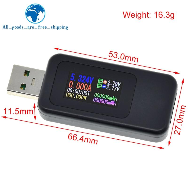 TZT 10 In 1 USB Tester DC Digital Current Voltage Meter Amp Volt Detector Charger Indicator Current And Voltage Detection Module
