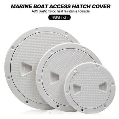 Marine Boot 4/6/8 Zoll Zugang Lukendeckel Twist Schraube Out Deck Platte ABS Runde Inspektion Luke für Boot Schwarz/Weiß Bootsluke