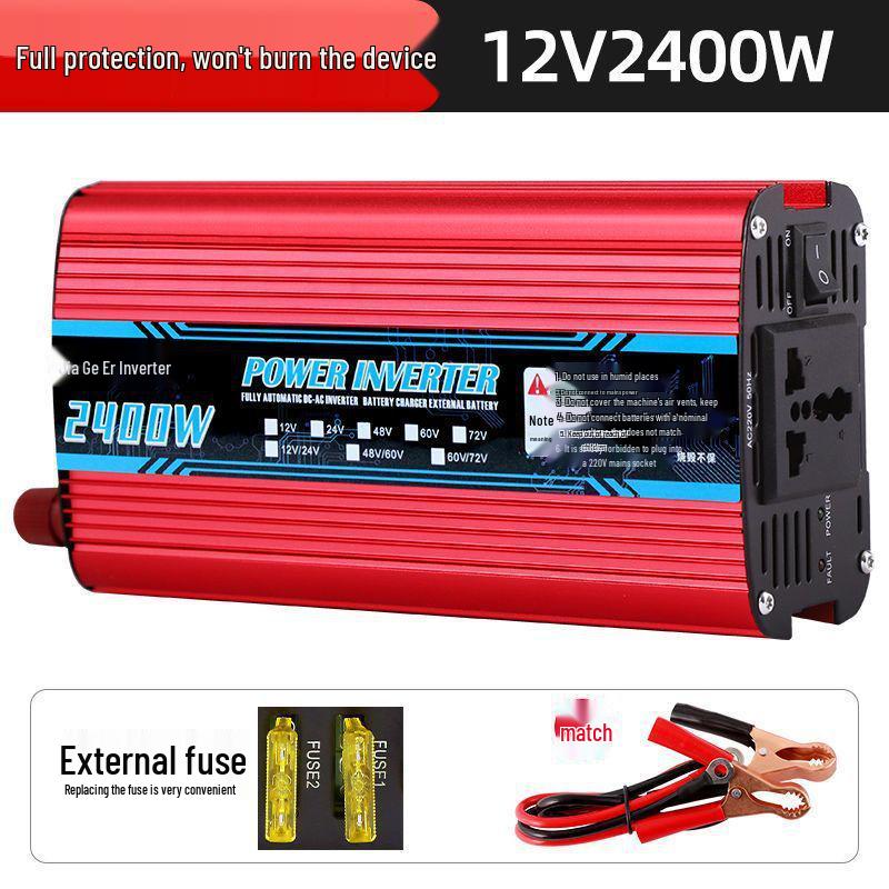 Universeller Hochleistungs-Wechselrichter 48V/60V/72V auf 220V für Elektrofahrrad-Akku und Food Truck