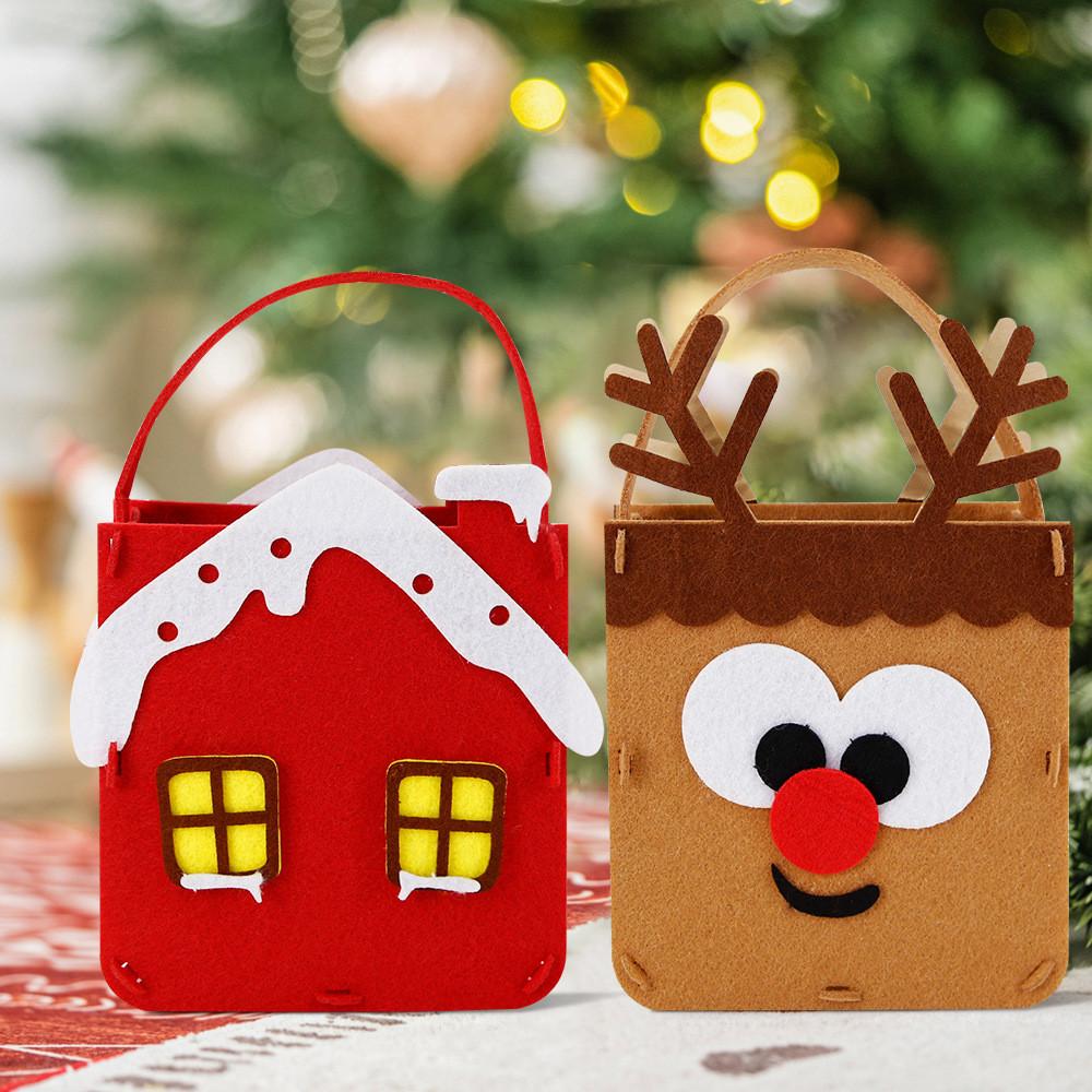Whimsical Christmas Character Handheld Bags Perfect For Kids Candy Gifts And