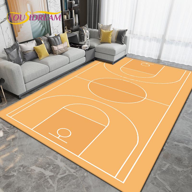 Tappeto da basket creativo 3D per campo da basket, tappeto per soggiorno camera da letto, zerbino da bagno per cucina tappetino antiscivolo