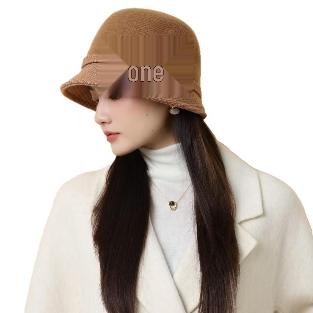 Autumn/Winter Wool Bowler Hat with Windproof Ear Protection - Ladies' Casual Fashion.