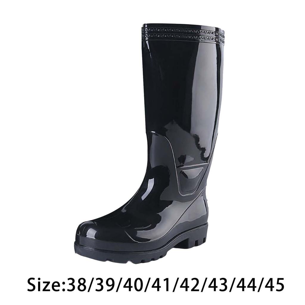 Men's Steel Toe Rain Boots PVC Rubber Boots, Waterproof Outdoor Work Durable Slip Resistant