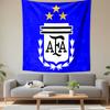 Argentina Football Association AFA Crest Wall Tapestry White Emblem Three Golden Stars Blue Decor for Fan Bedroom Man Cave Gift