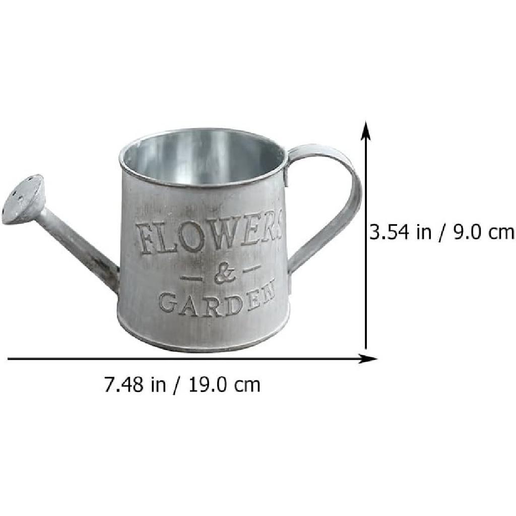 Artibetter 2pcs Tin Watering Can Vases for Centerpieces Mini Flower Pots Mini Metal Buckets Retro Flower Pot Bucket Plants Watering Pot Watering Can