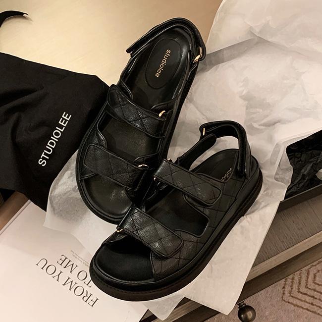 

Versatile word with Velcro thick flat-bottomed open-toed beach sports sandals women s summer 40