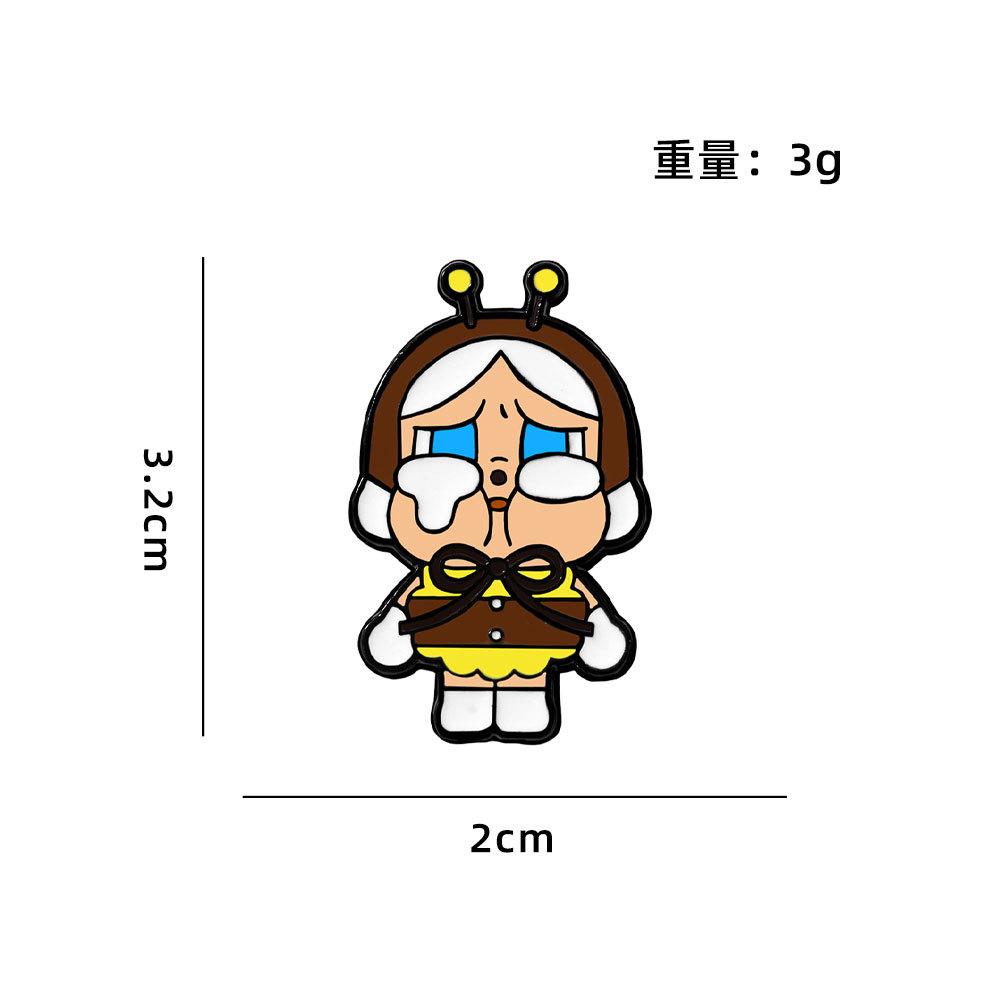 Cute creative cartoon anime Crybaby POP MART metal badge funny styling doll crying baby brooch