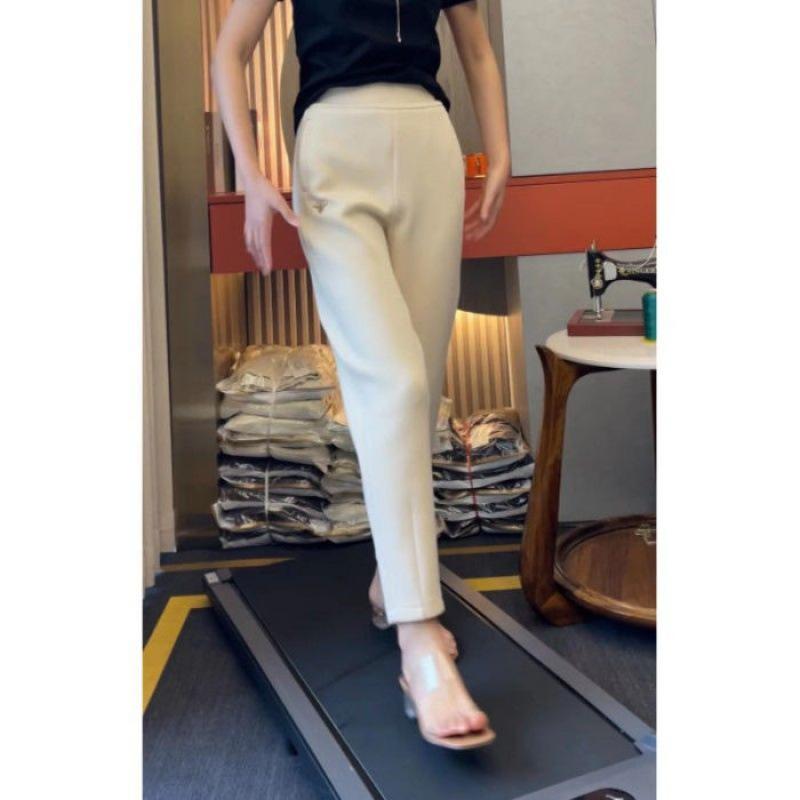 

Women s Beige High-Waisted Slim Carrot Harem Pants - Spring/Autumn 2023 Collection S (80-95 jin) грязно-белый