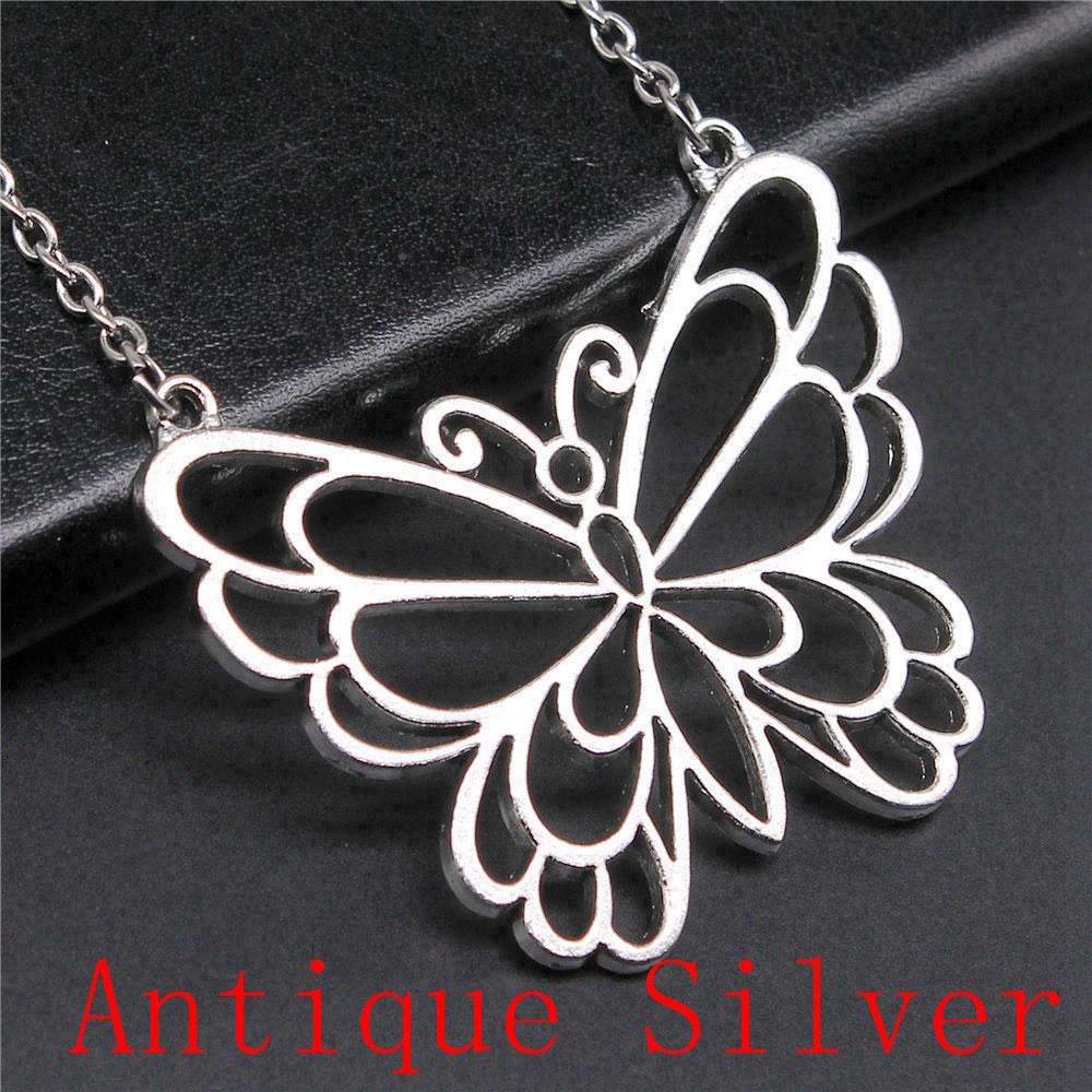 Angel Wing Pendant Necklaces Necklace With Chain For Women DIY Jewelry Making Findings