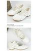 Elegant Girls' White Leather Princess Dance Shoes