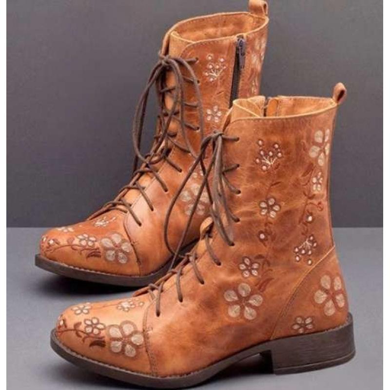 Autumn and Winter New High Tube Square Heel Knight Boots Large Size Shoes Solid Color Side Zipper Boots