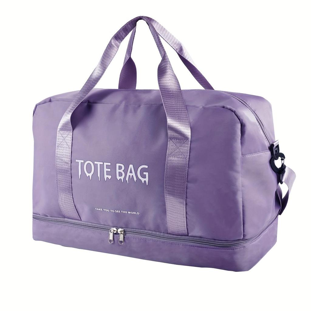 Large-Capacity Travel Bag - Lightweight Nylon, Dry/Wet Separation, Perfect for Sports, Vacations & Short-Distance Business Trips, Luggage for Travel