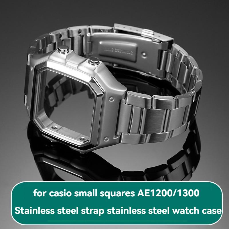 Custodia Metallica in Acciaio Inossidabile per Orologio Casio AE1200 AE1300 | Guscio di Ricambio Royale Mod | Aggiornamento Orologio Digitale Retro | Fai da Te