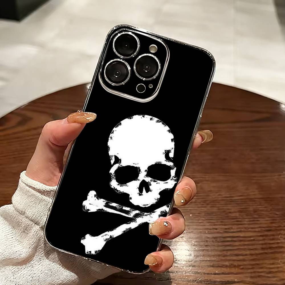 Skeleton Skull-L   Phone Case Transparent Silicone Soft For iPhone 17 16 15 14 13 12 11 Mini Pro Max Plus iPhone16se4