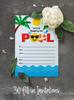 Inkdotpot Pack Of 30 Pool Party Invitations, Birthday Party Invites With Envelopes, Kids/Adult Pool Party Fill-In Style 5 X 7 Inches