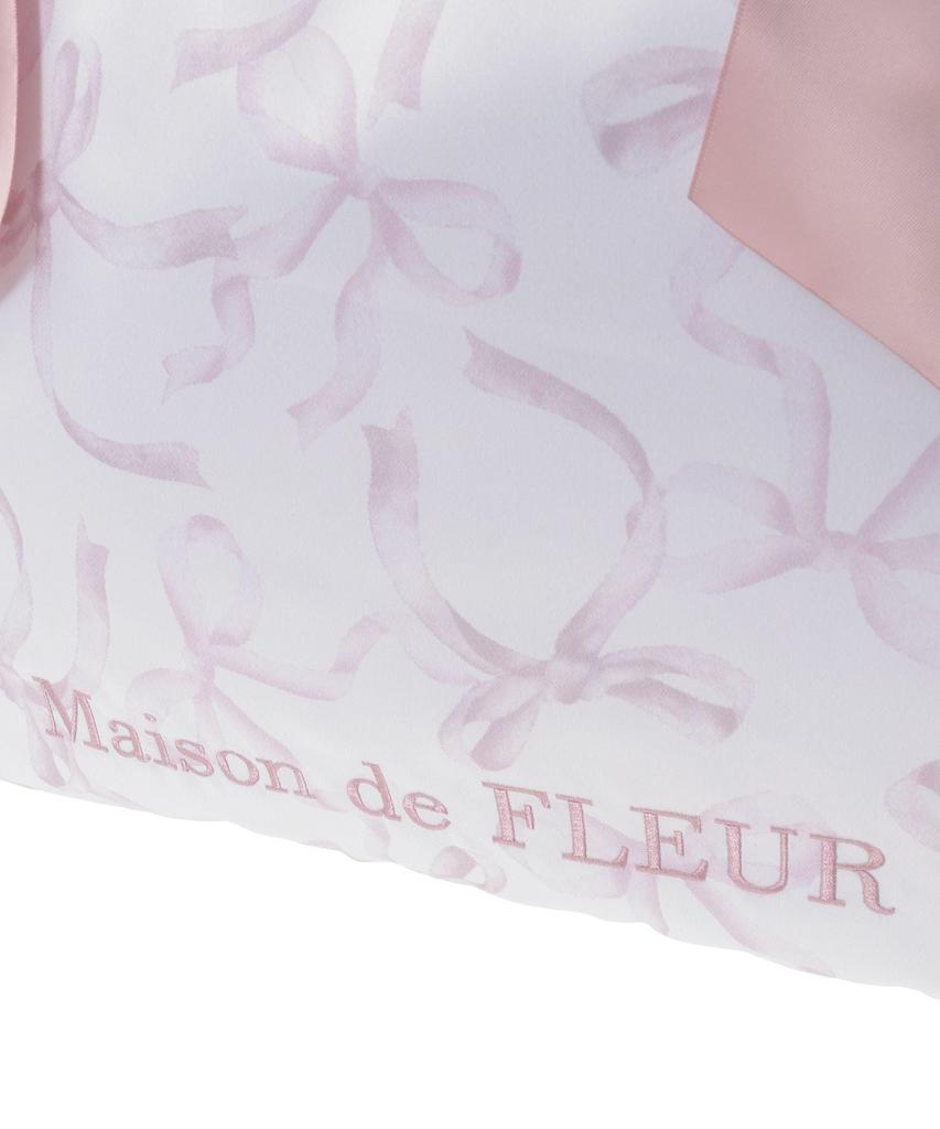 Maison De FLEUR Ribbon Pattern Double Ribbon Tote Bag, Pink, Size F, 08001132400