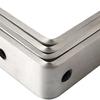 Pakke med 4 rustfritt stål Heavy Duty L-formet hjørnestag Skjøt Vinkelbrakett Hyllebraketter, børstet nikkel(250x150x4mm)