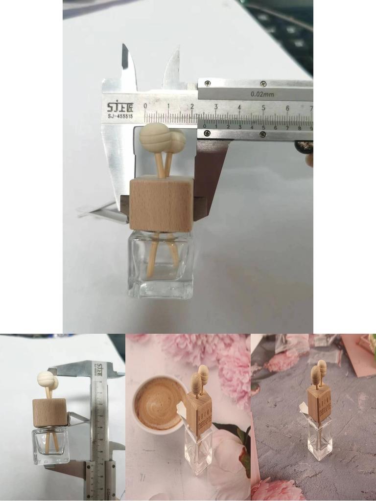 Direct Sale Car Aromatherapy Bottle Traditional Chinese Style Square Glass Perfume Bottle