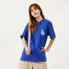 MLB Basic Logo Rückendruck Dopamin Rundhals Kurzarm T-Shirt Unisex T-Shirts Blau 3ATS03023-07BLD
