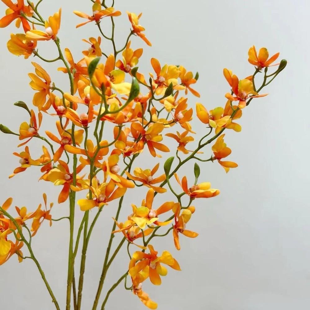 73cm Faux Butterfly Orchid 3 Fork Simulation Flower Real Touch Artificial Orchid Plant  Party