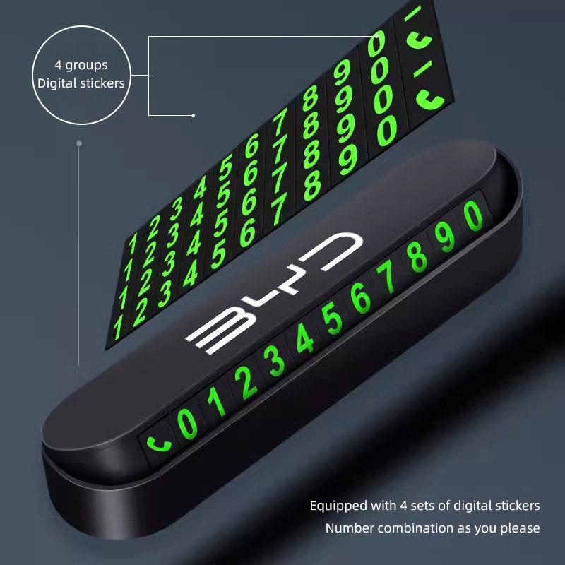 Car Temporary Parking Card Phone Number Card Plate Telephone Number Stop For BYD Atto 3 Yuan Plus Song Plus Seal Dolphin Sealion