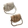 Versatile Women Shoulder Bag Messenger Bag with Weave Strap Modern Girls Bag