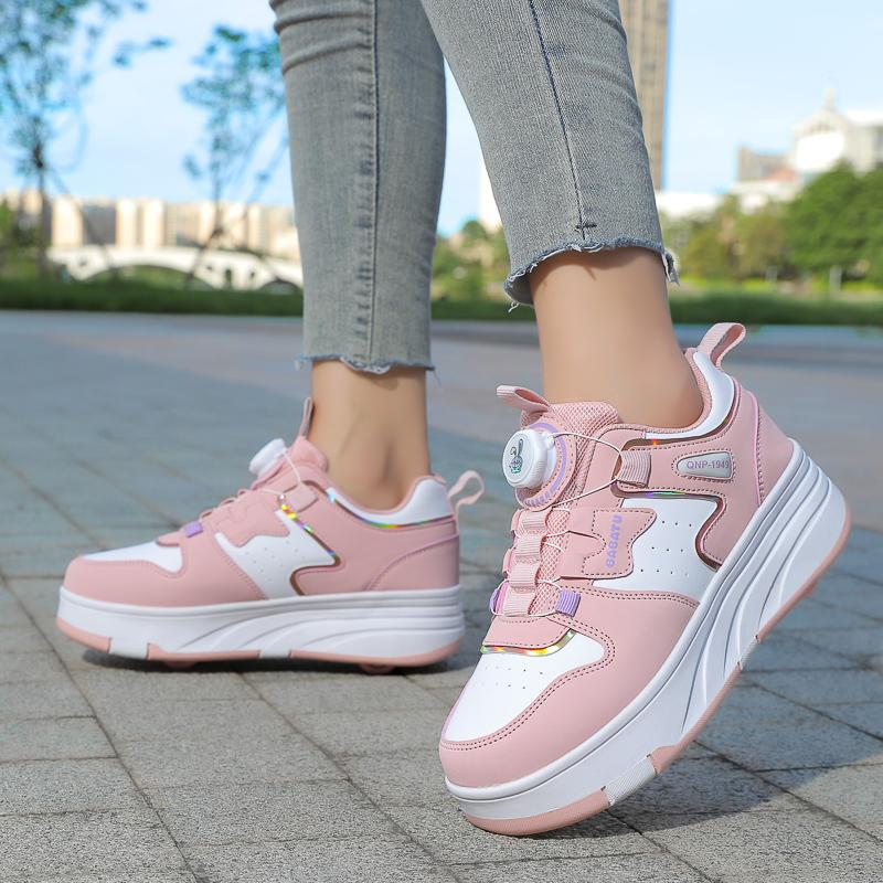 28-42 Boys Roller Skates Shoes Removable Flat Shoes Four Wheels Girls Roller Skates Sneakers for Women Boys Skate Shoes