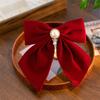 Velvet Big Bow Hairpin For Woman Girls Vintage Elegant Hairpins Head Half-Tie Headdress Exquisite Hair Accessories Gifts