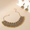 Ethnic Style Tassel Necklaces Earrings Geometric Golden Jewelry  Women