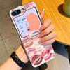 Fashion Kiss Lips Pattern Case For Samsung Galaxy Z FlIP 7 FE 6 5 Plating PC+PU Leather Hybrid Folding Cover For Samsung Z Flip7 Flip6 Flip5