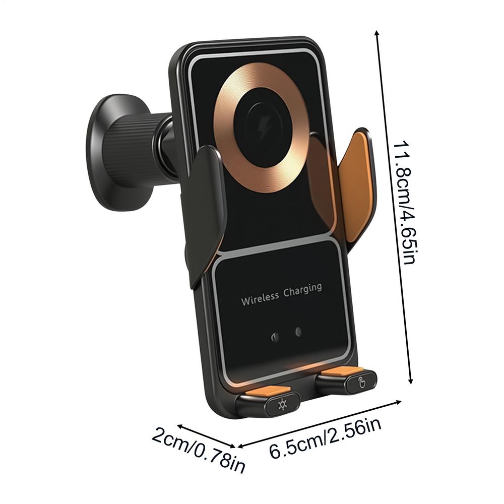 

Беспроводное автомобильное зарядное устройство, держатель для телефона и зарядное устройство для автомобиля, вращение на 360 градусов, 15 Вт, авто-сенсор, защита от тряски, подставка для быстрой зарядки чёрный