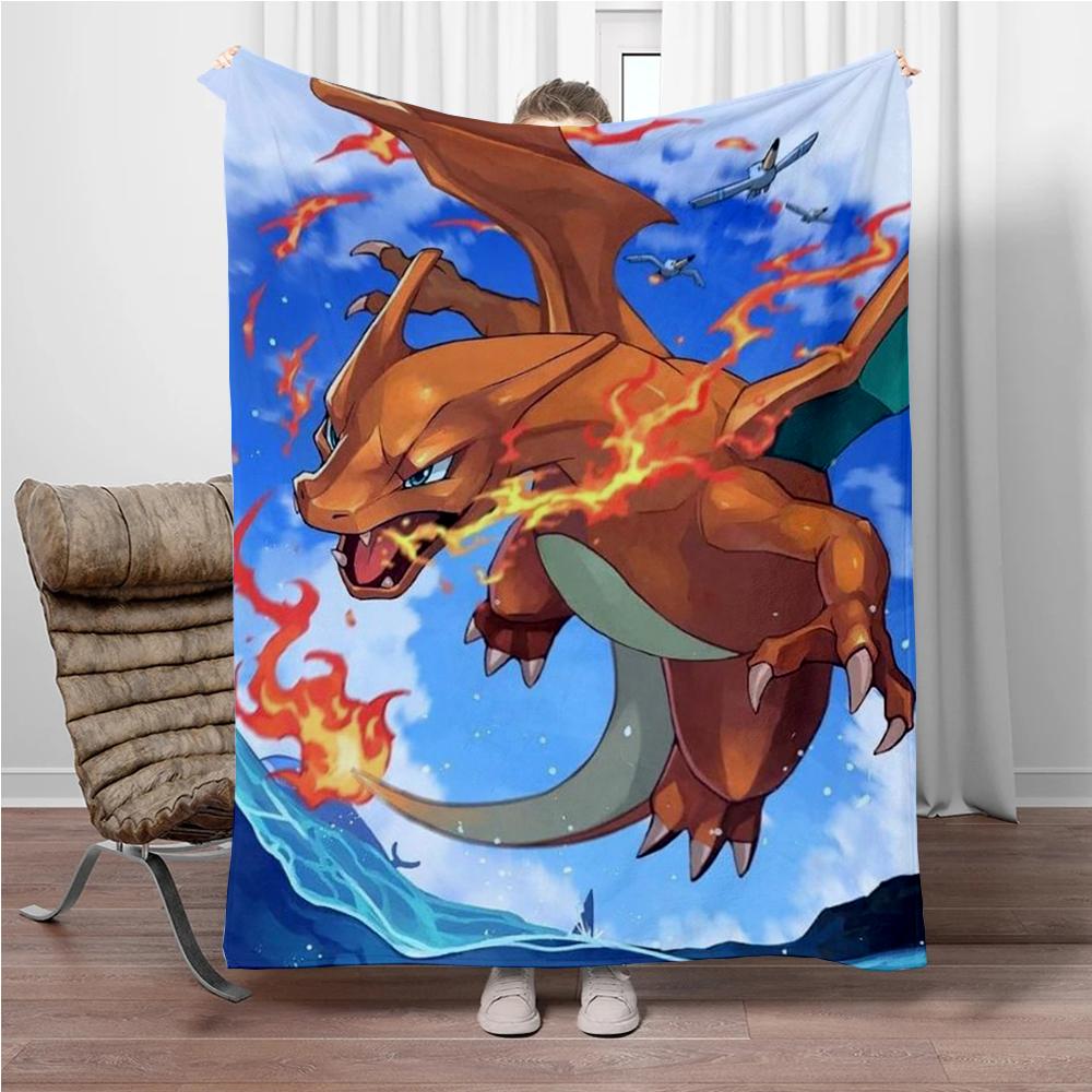 31 Style Pokemon Cartoon Cute Pikachu 3D Soft Flannel Blanket for Bed Bedroom Sofa Picnic,Throw Blankets for Kids Outdoors Gift