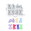 1PC Love Rabbit Candle Resin Silicone Mold, Easter DIY Glue Rabbit Plaster Ornament