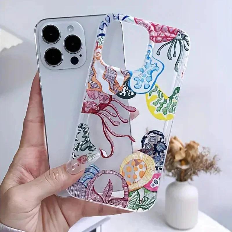 Summer Ocean Turtle Pattern Transparent TPU Phone Case For  Redmi Note 12 4G 11 13 Pro Plus 5G 11S 12S 10S Airbag Cover