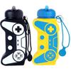Bouteille d'eau en silicone Bouteille d'eau pliable Forme de poignée de jeu Bouteille à boire Sport Tasse de voyage étanche Réutilisable Tasse à eau