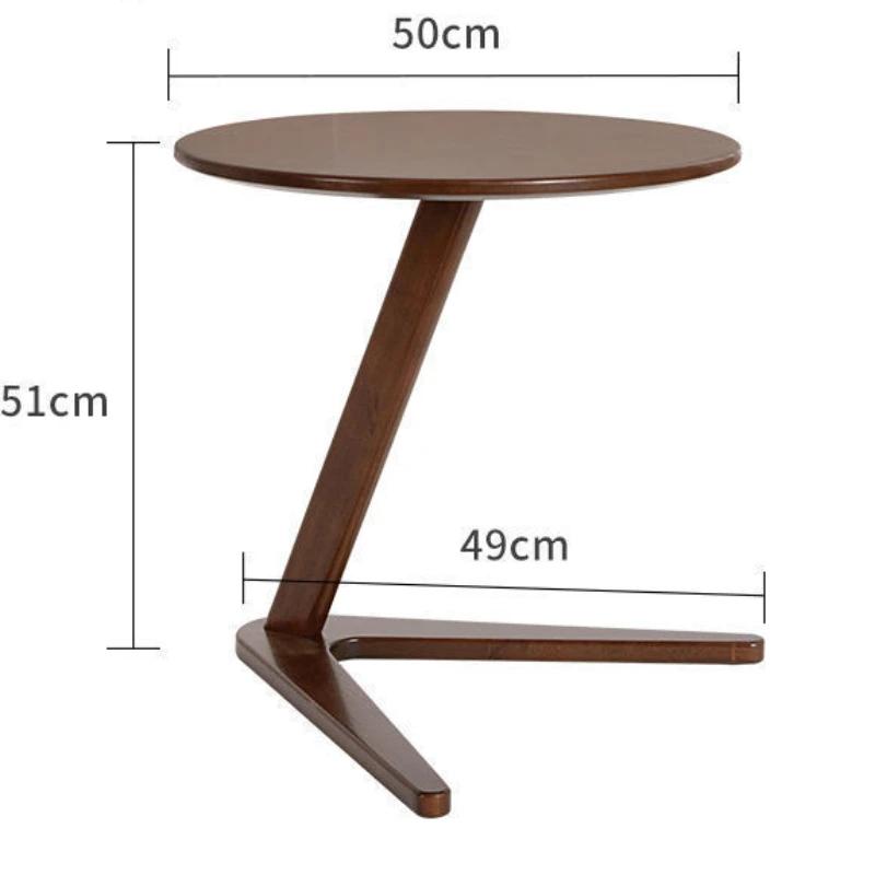 Nordic Small Solid Wood Tea Table Creative Round Side Desk Leisure Tea Table Malay Imported Solid Wood  Desk Multi-functional