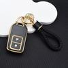 Tpu 2-Button Smart Key Cover For Honda Cr-V Hr-V Civic Accord Fit City Odyssey – Protective Key Fob Case And Key Chain Key Ring
