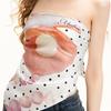 UNIFREE Pearl Polka Dot Bandeau Crop Top