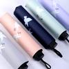 Paradise Umbrella Sun Protection Student Black Coating Uv Protection Umbrella Dual-Use Umbrella Sunshade Umbrella Cute Simple Fresh Style