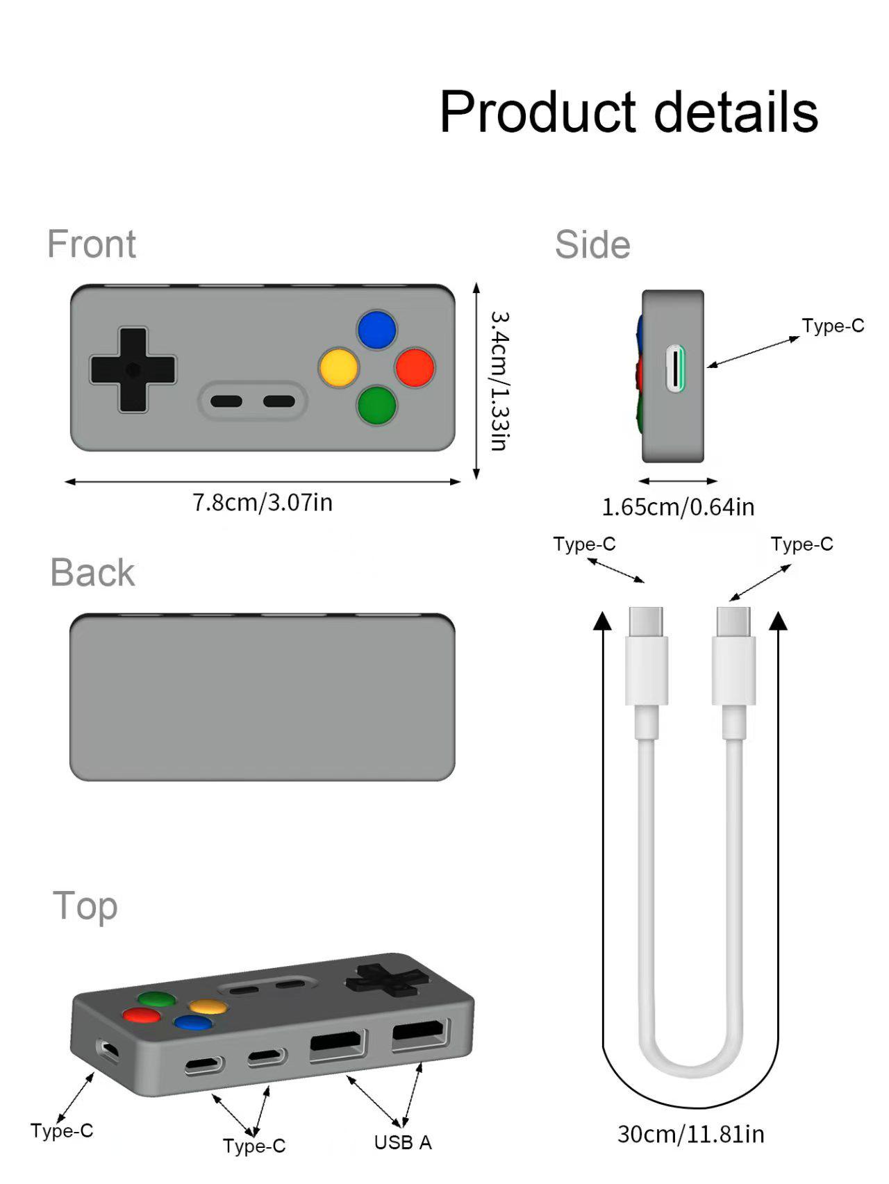 

Креативный мультяшный игровой стиль USB-хаб четыре-в-одном для мыши, клавиатуры и флешки
